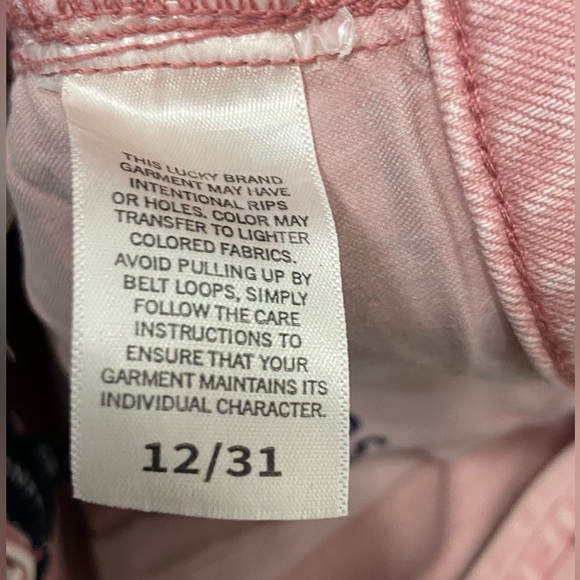 LUCKY Brand 90’s Loose High Rise Cropped Pink Button Fly - Picture 10 of 13